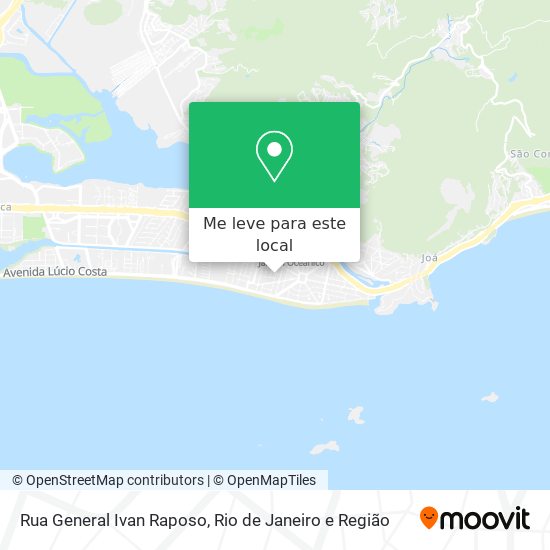 Rua General Ivan Raposo mapa