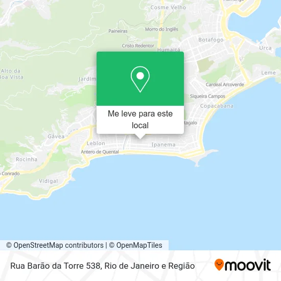 Rua Barão da Torre 538 mapa