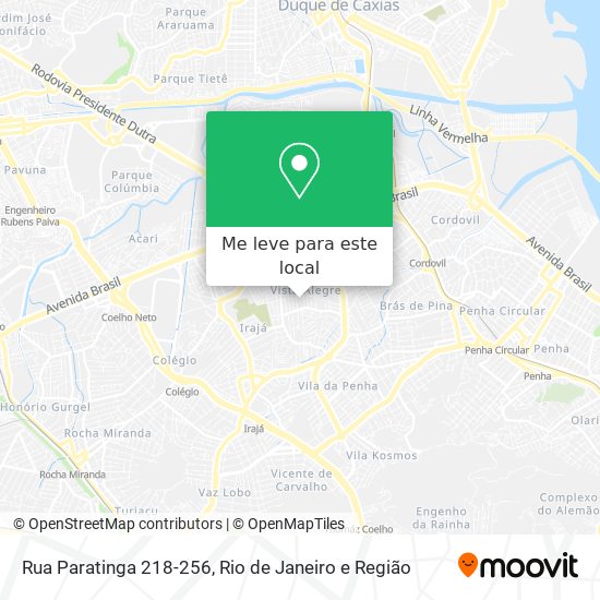 Rua Paratinga 218-256 mapa