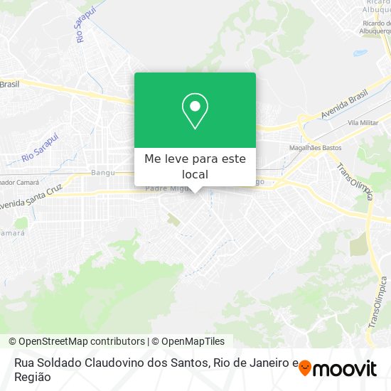 Rua Soldado Claudovino dos Santos mapa