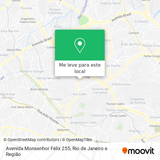 Avenida Monsenhor Félix 255 mapa