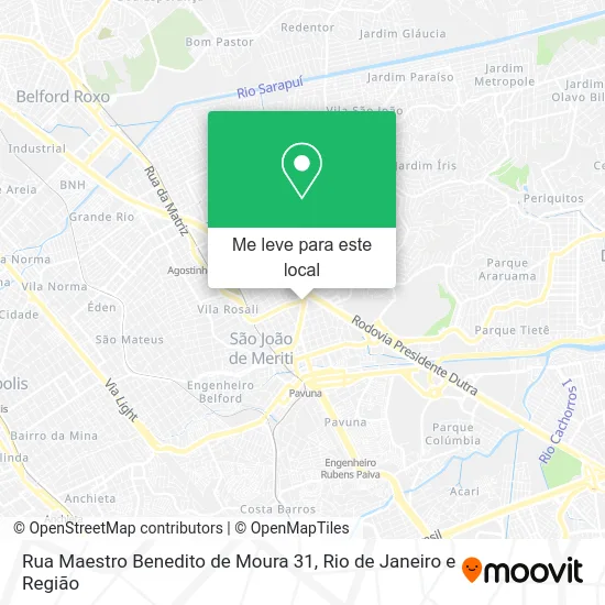 Rua Maestro Benedito de Moura 31 mapa