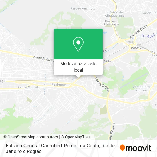 Estrada General Canrobert Pereira da Costa mapa