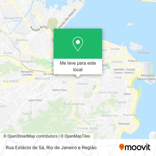 Rua Estácio de Sá mapa