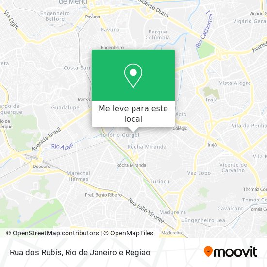 Rua dos Rubis mapa