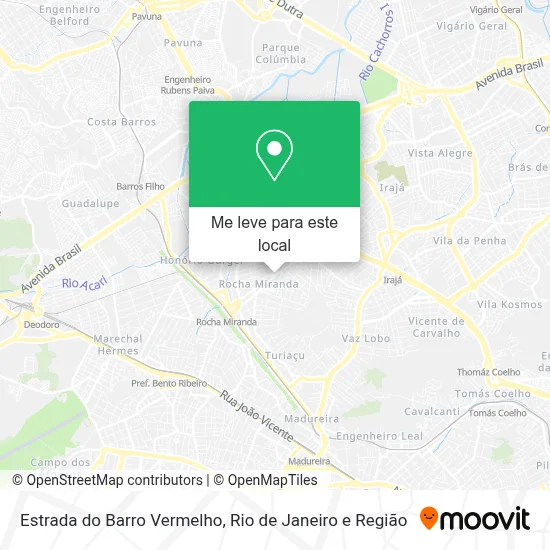 Estrada do Barro Vermelho mapa