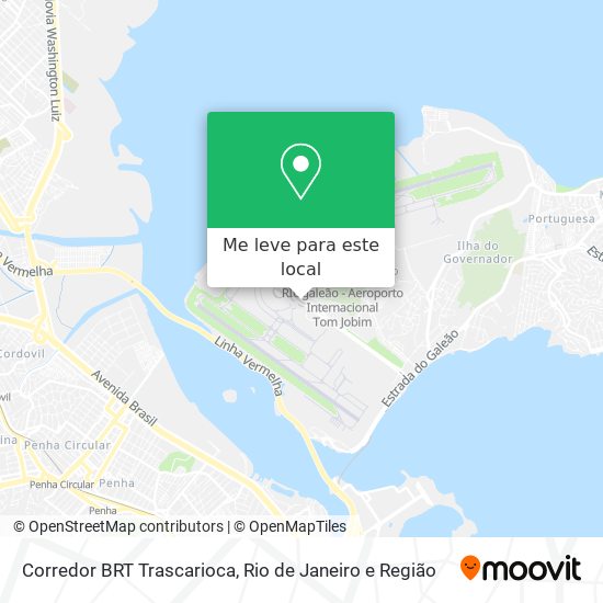 Corredor BRT Trascarioca mapa