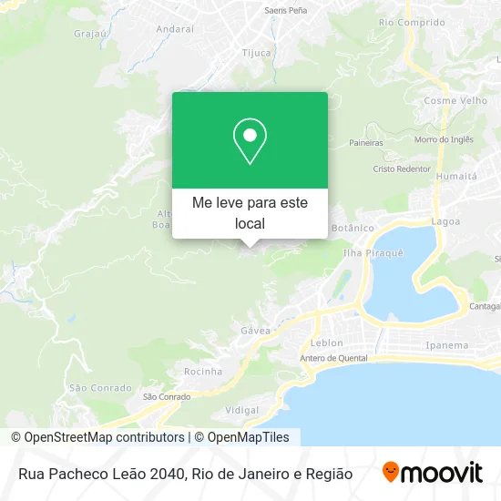 Rua Pacheco Leão 2040 mapa