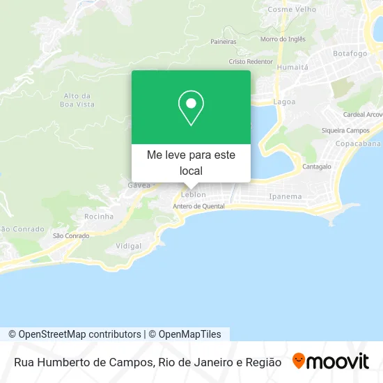 Rua Humberto de Campos mapa