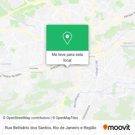 Rua Belisário dos Santos mapa