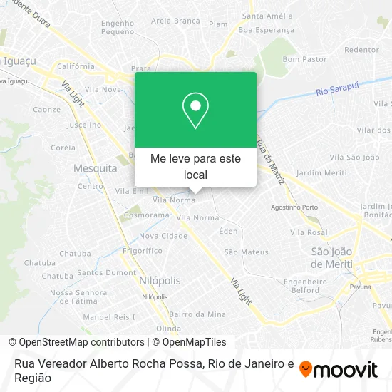 Rua Vereador Alberto Rocha Possa mapa