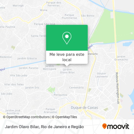 Jardim Olavo Bilac mapa