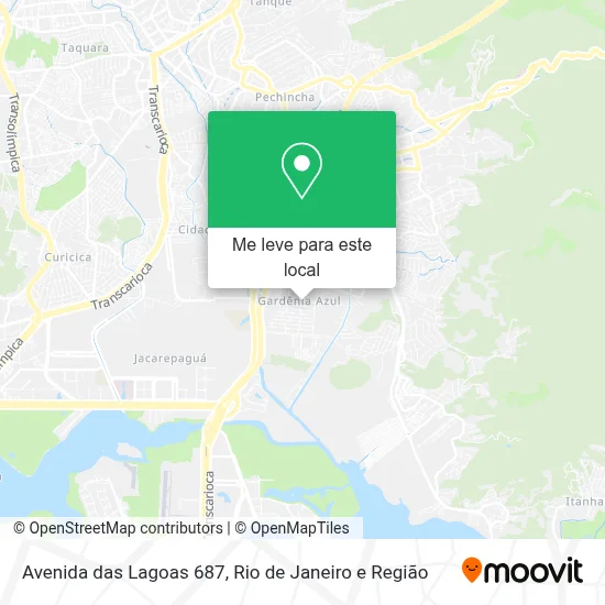 Avenida das Lagoas 687 mapa