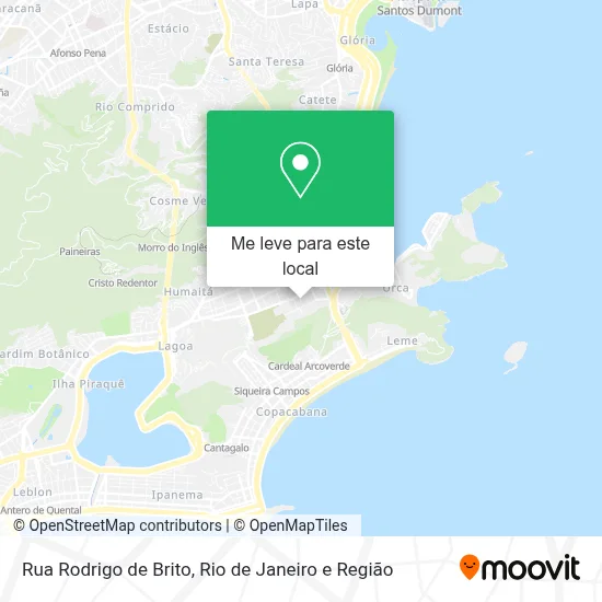 Rua Rodrigo de Brito mapa