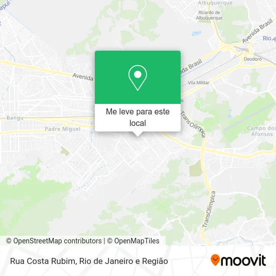 Rua Costa Rubim mapa