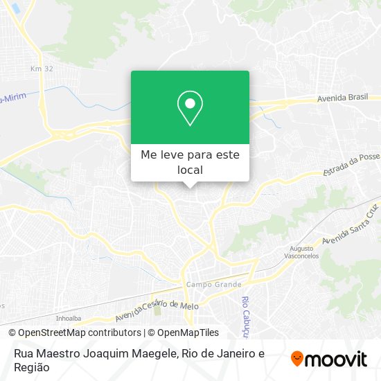 Rua Maestro Joaquim Maegele mapa