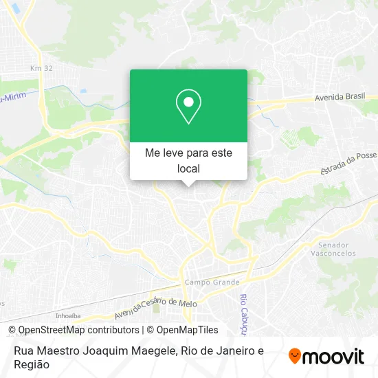 Rua Maestro Joaquim Maegele mapa