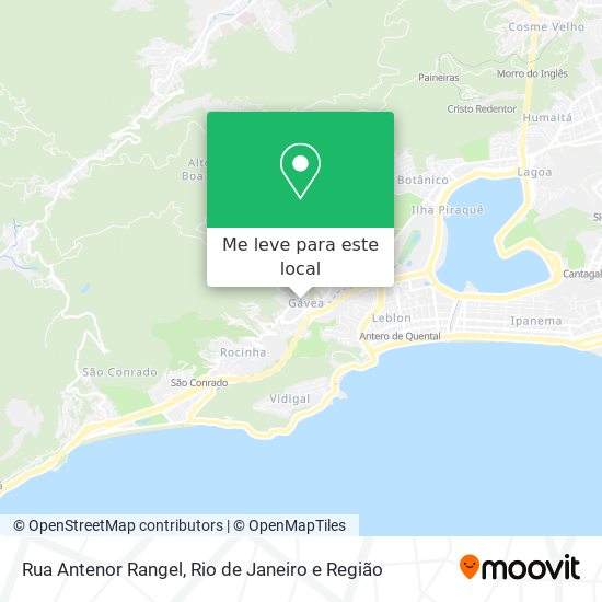 Rua Antenor Rangel mapa