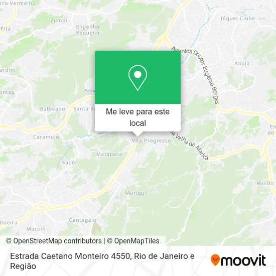 Estrada Caetano Monteiro 4550 mapa