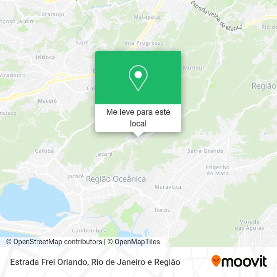 Estrada Frei Orlando mapa