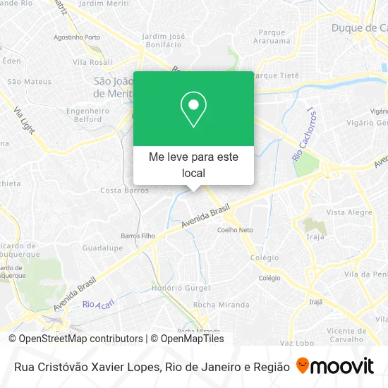 Rua Cristóvão Xavier Lopes mapa