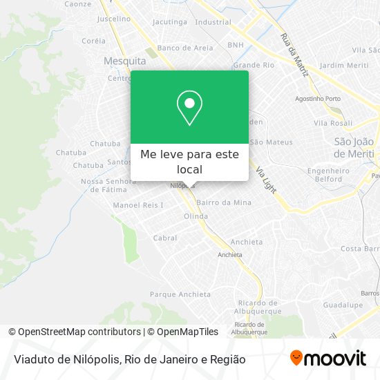 Viaduto de Nilópolis mapa