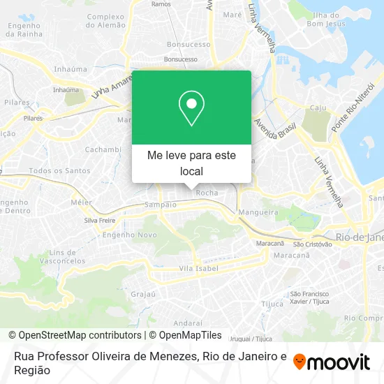 Rua Professor Oliveira de Menezes mapa