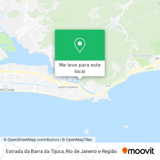 Estrada da Barra da Tijuca mapa