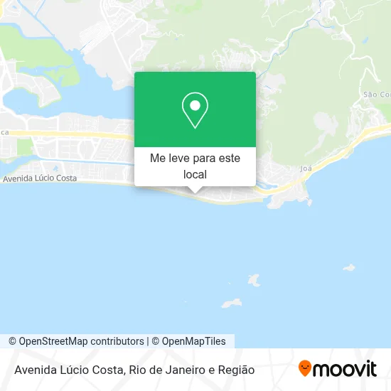 Avenida Lúcio Costa mapa