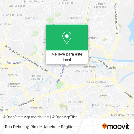 Rua Debussy mapa