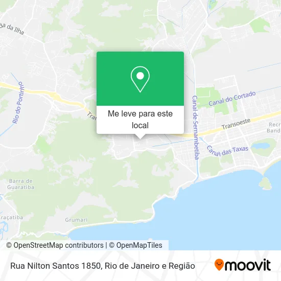 Rua Nilton Santos 1850 mapa