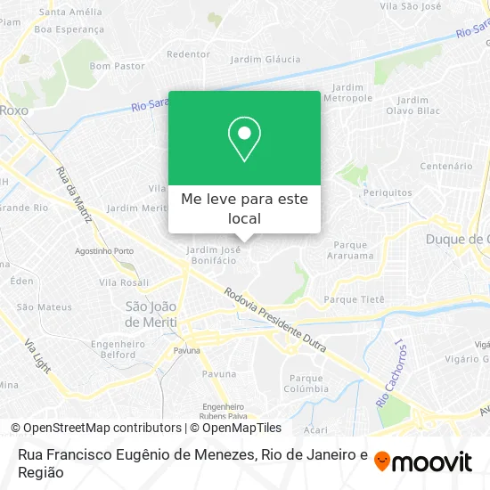 Rua Francisco Eugênio de Menezes mapa