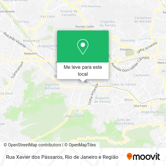 Rua Xavier dos Pássaros mapa