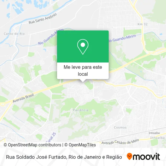 Rua Soldado José Furtado mapa