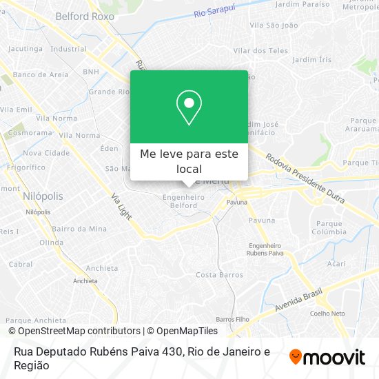 Rua Deputado Rubéns Paiva 430 mapa