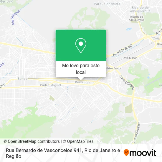 Rua Bernardo de Vasconcelos 941 mapa