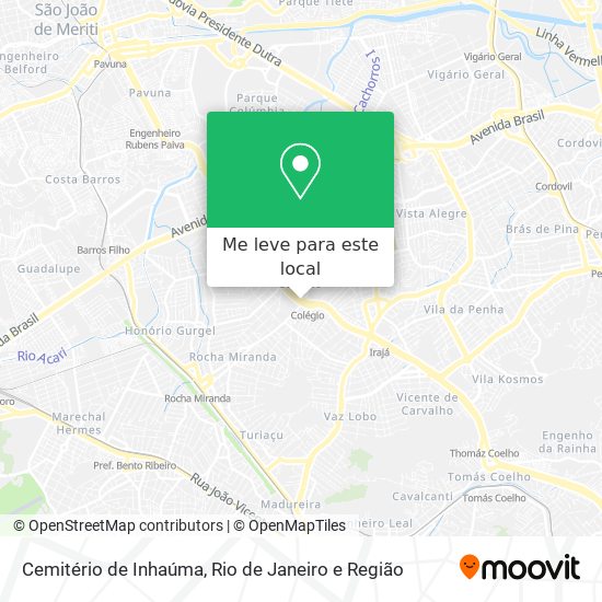 Cemitério de Inhaúma mapa