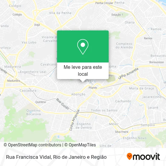Rua Francisca Vidal mapa