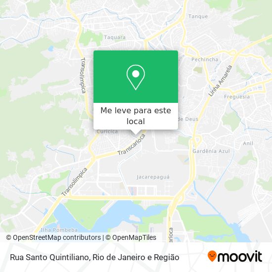 Rua Santo Quintiliano mapa