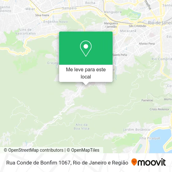 Rua Conde de Bonfim 1067 mapa