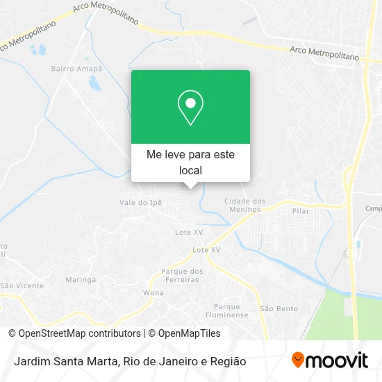 Jardim Santa Marta mapa