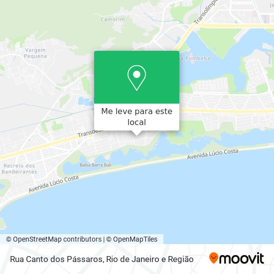 Rua Canto dos Pássaros mapa