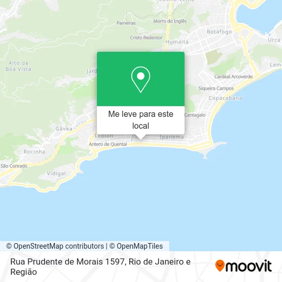 Rua Prudente de Morais 1597 mapa