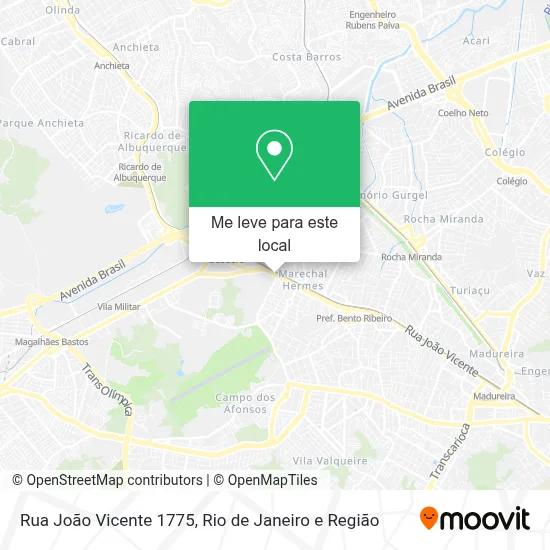 Rua João Vicente 1775 mapa