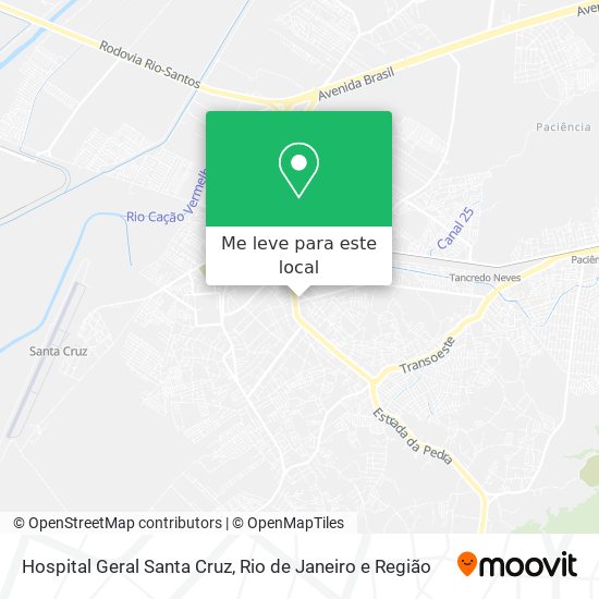Hospital Geral Santa Cruz mapa