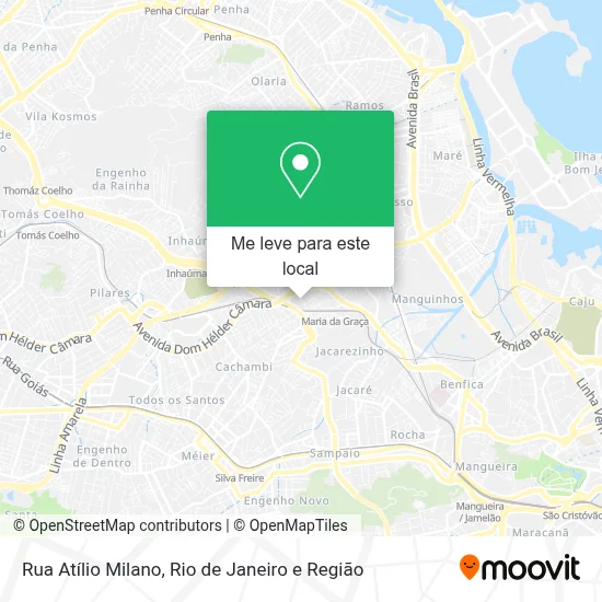 Rua Atílio Milano mapa