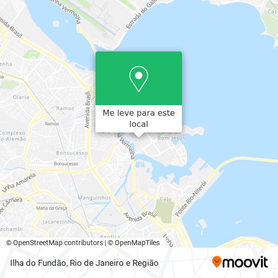 Ilha do Fundão mapa