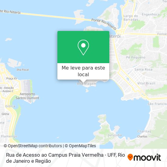 Rua de Acesso ao Campus Praia Vermelha - UFF mapa