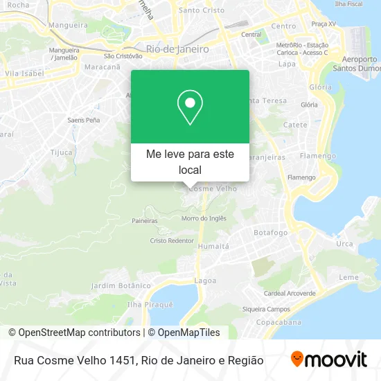 Rua Cosme Velho 1451 mapa