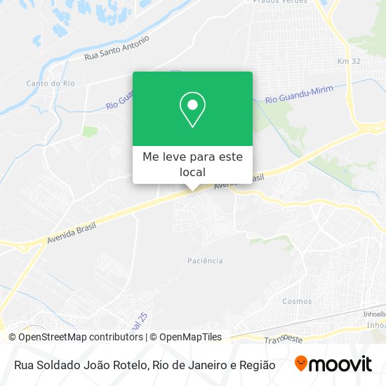 Rua Soldado João Rotelo mapa